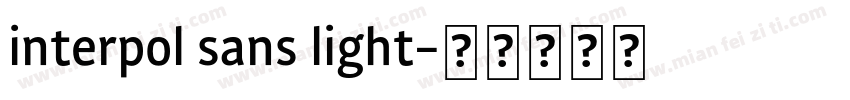 interpol sans light字体转换